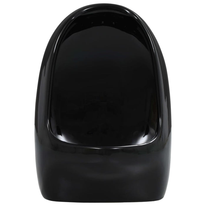 Pisoar de perete cu supapă pentru spălare, negru, ceramică - WALTI WALTI