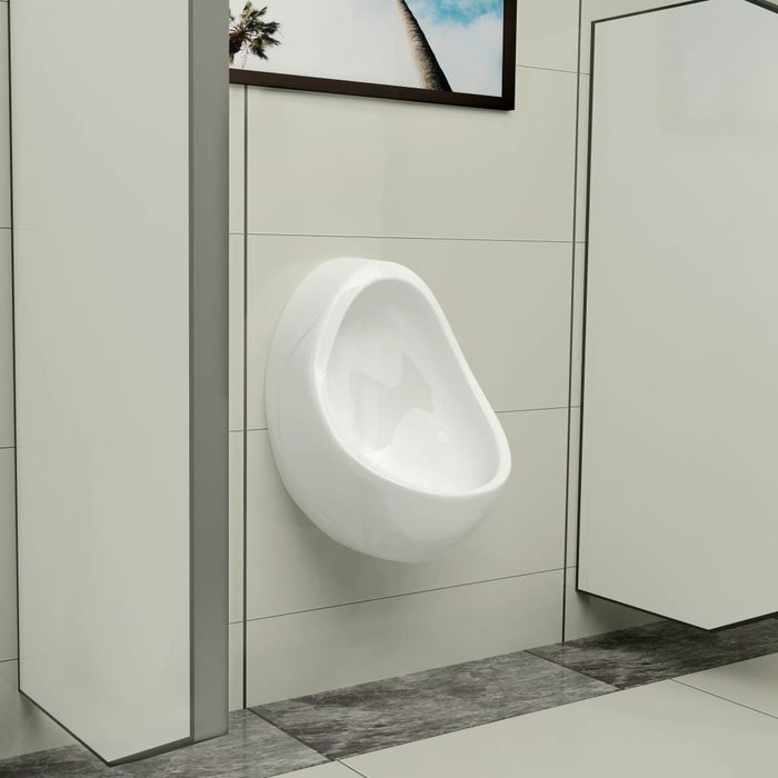 Pisoar de perete cu supapă pentru spălare, alb, ceramică - WALTI WALTI
