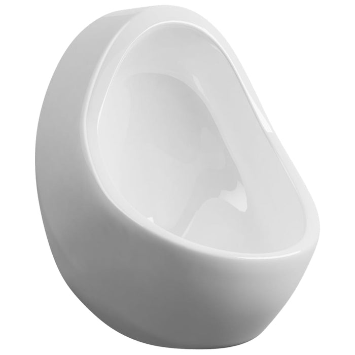 Pisoar de perete cu supapă pentru spălare, alb, ceramică - WALTI WALTI
