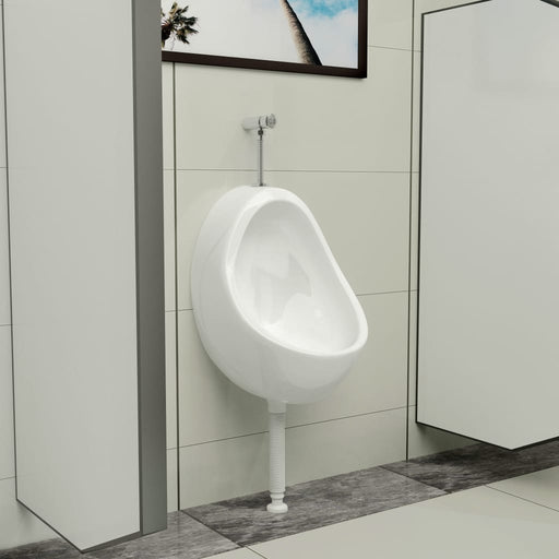 Pisoar de perete cu supapă pentru spălare, alb, ceramică - WALTI WALTI