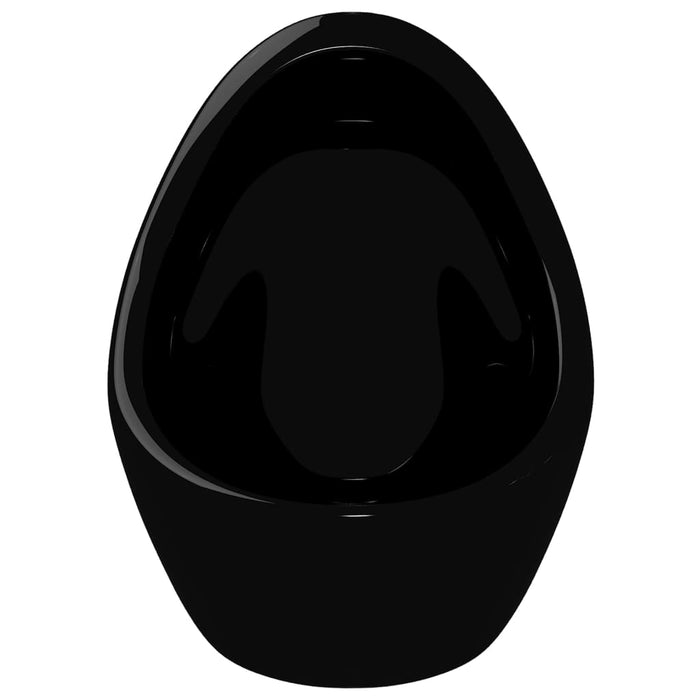 Pisoar de perete cu supapă pentru spălare, negru, ceramică - WALTI WALTI