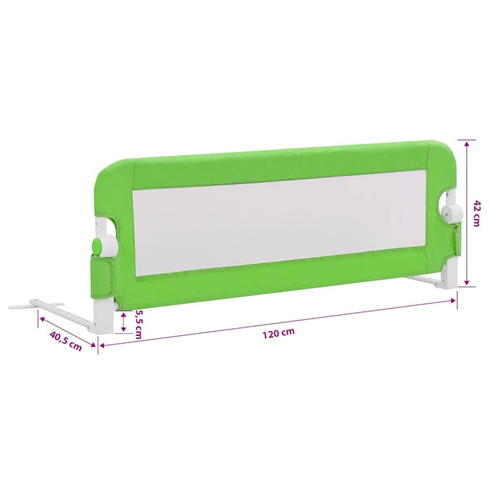 Balustradă de protecție pat copii, verde, 120x42 cm, poliester - WALTI WALTI