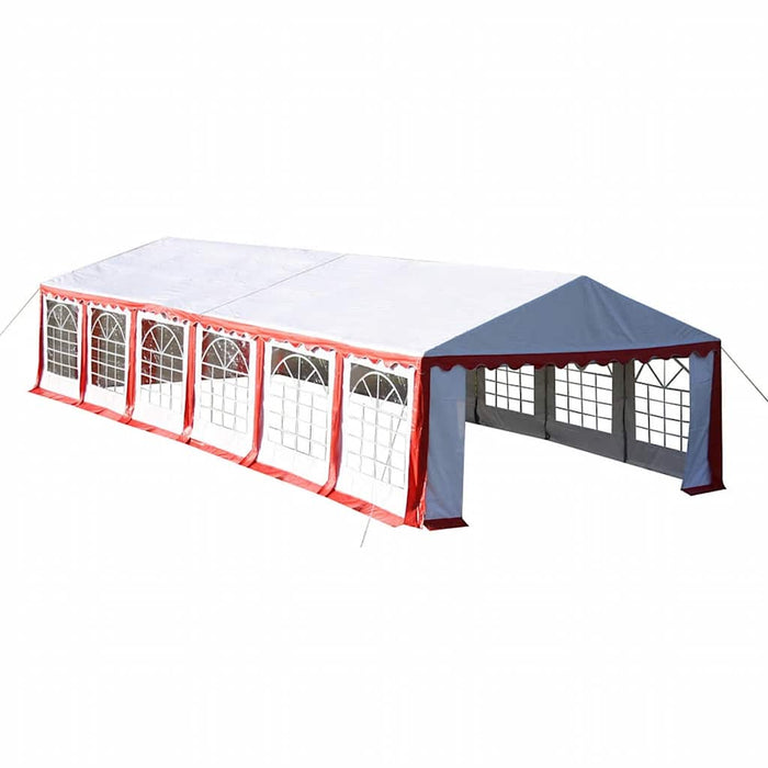 Panouri superioare/laterale pentru cort petrecere roșu și alb, 12x6 m WALTI