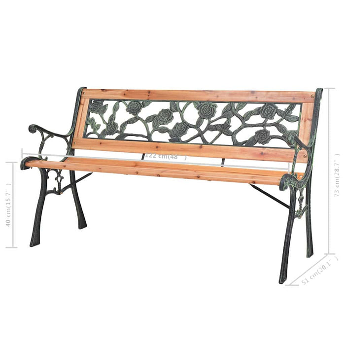 Bancă de grădină, 122 cm, lemn - WALTI WALTI