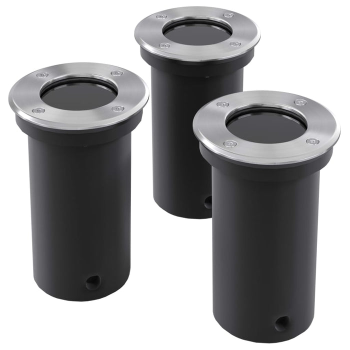 Lumini pentru grădină la nivelul pământului rotunde 3 buc. - WALTI WALTI