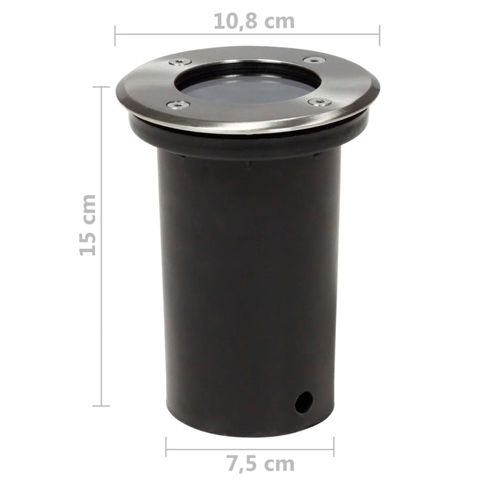 Lumini pentru grădină la nivelul pământului rotunde 3 buc. - WALTI WALTI