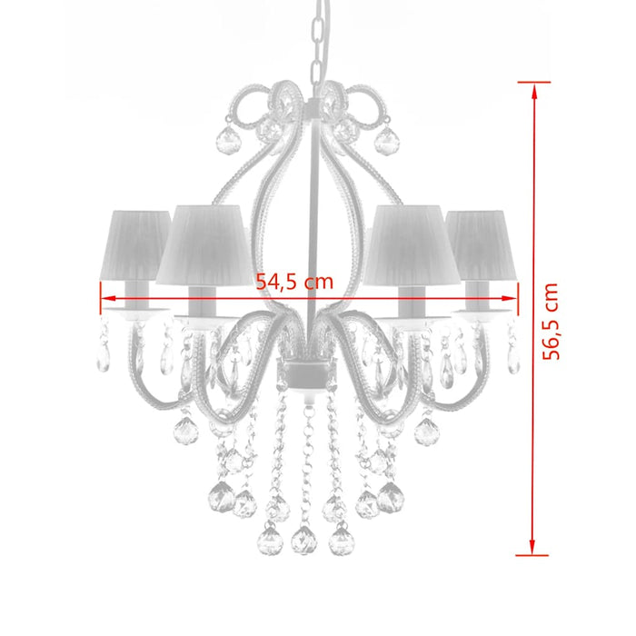Candelabru cu 2300 de cristale, alb WALTI