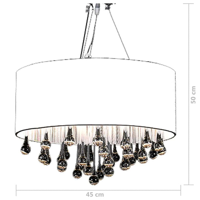 Candelabru cu 85 de cristale, alb - WALTI WALTI