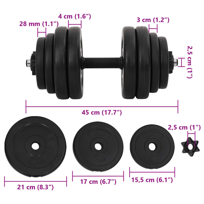 Gantere, 2x15 kg - WALTI WALTI