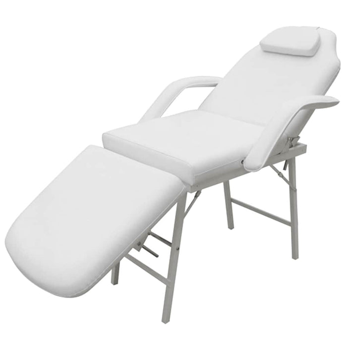 Scaun tratament facial, piele artificială, 185x78x76 cm, alb - WALTI WALTI