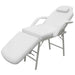 Scaun tratament facial, piele artificială, 185x78x76 cm, alb - WALTI WALTI