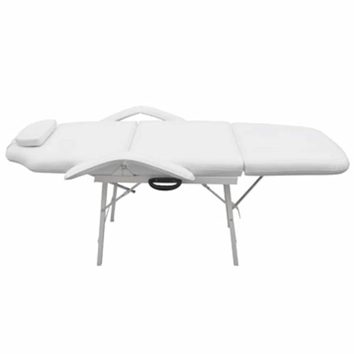 Scaun tratament facial, piele artificială, 185x78x76 cm, alb - WALTI WALTI