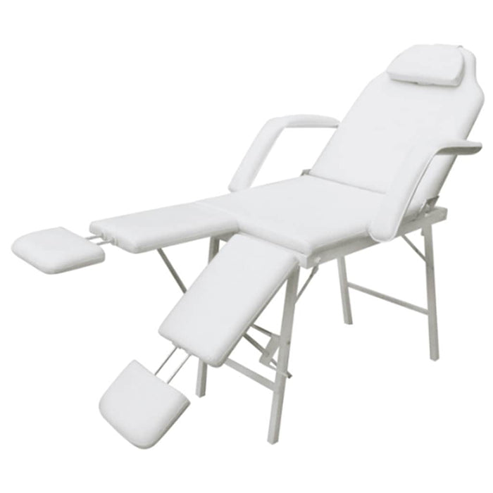 Scaun tratament facial, piele artificială, 185x78x76 cm, alb - WALTI WALTI