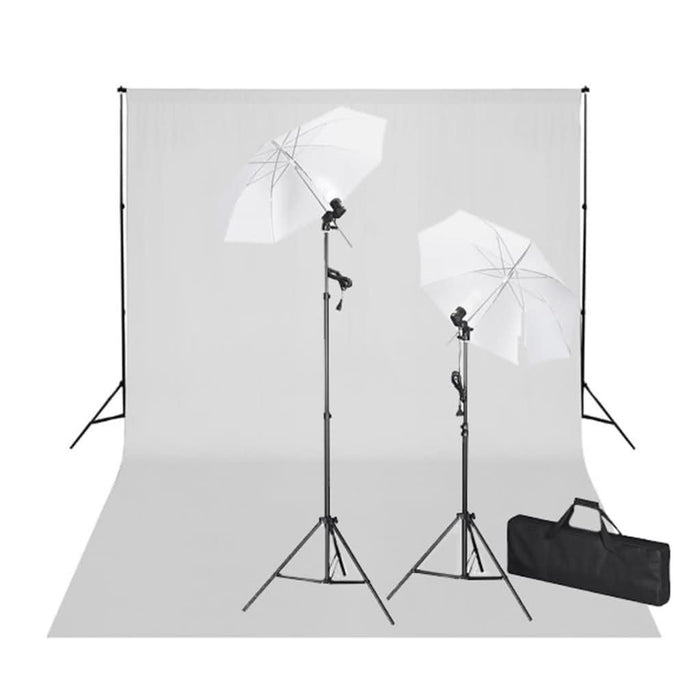 Kit studio foto, fundal alb, 600 x 300 cm & lumini - WALTI WALTI