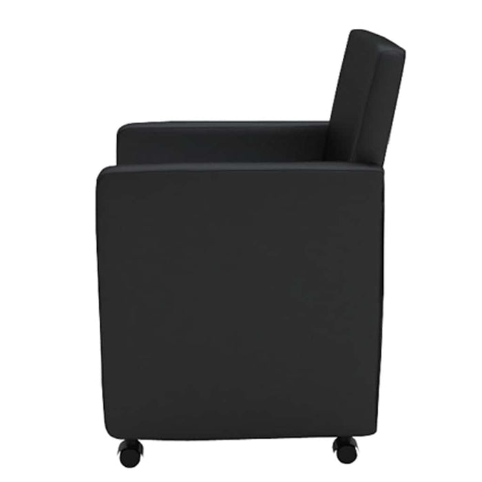 Scaune de sufragerie, 6 buc., negru, piele ecologică - WALTI WALTI