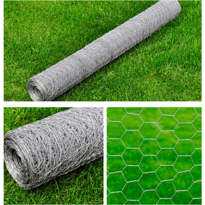 Gard de plasă, argintiu, 1 x 25 m, oțel galvanizat, hexagon - WALTI WALTI