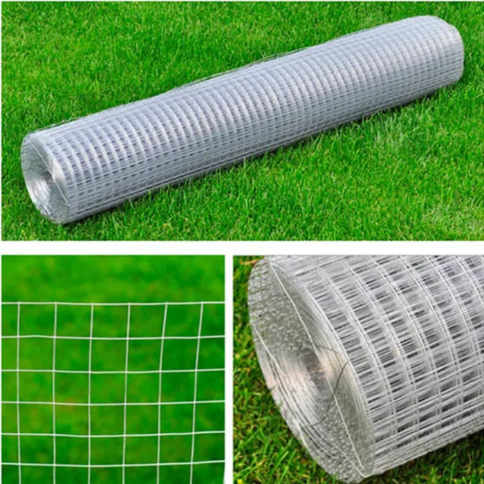 Gard de plasă, argintiu, 1 x 25 m, oțel galvanizat, pătrat - WALTI WALTI
