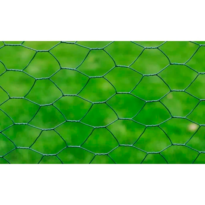 Gard de plasă, verde închis, 1 x 25 m, oțel, hexagon - WALTI WALTI
