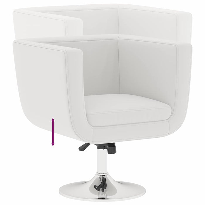 Scaun de bar, alb, piele ecologică WALTI