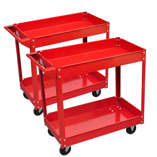 Cărucior pentru scule de atelier, 2 buc., 100 kg, 2 rafturi - WALTI WALTI
