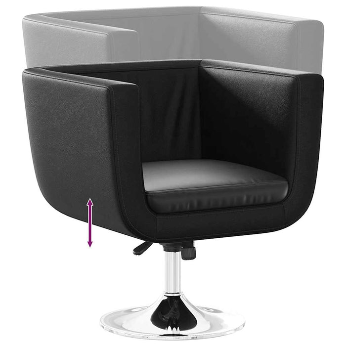 Scaune de bar, 2 buc., piele artificială, negru - WALTI WALTI