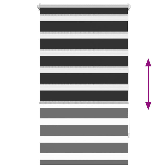 Jaluzea Zebră 70,9x120 cm Lățime material 66,7 cm negru WALTI