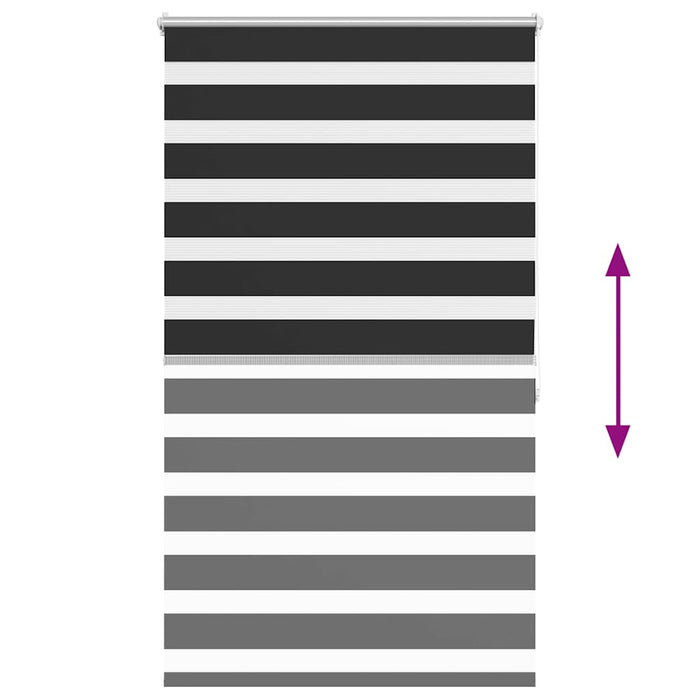 Jaluzea Zebră 100,9x175 cm Lățime material 96,7 cm negru WALTI