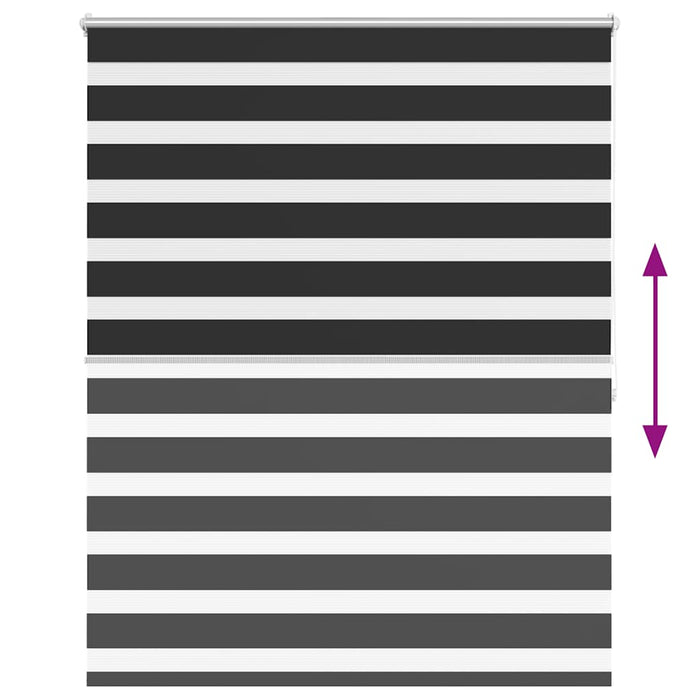 Jaluzea Zebră 120,9x175 cm Lățime material 116,7 cm negru WALTI