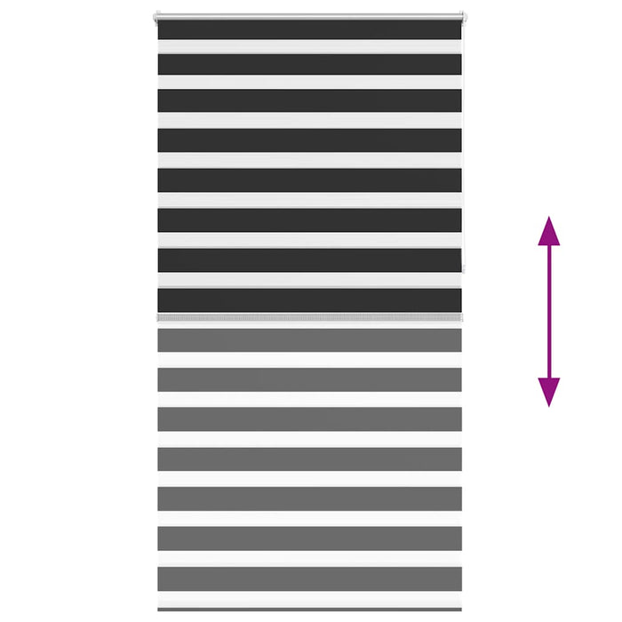 Jaluzea Zebră 120,9x230 cm Lățime material 116,7 cm negru - WALTI WALTI