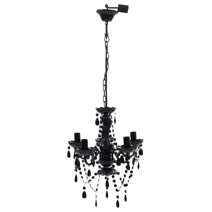 Lustră de cristal, 5 becuri, negru - WALTI WALTI