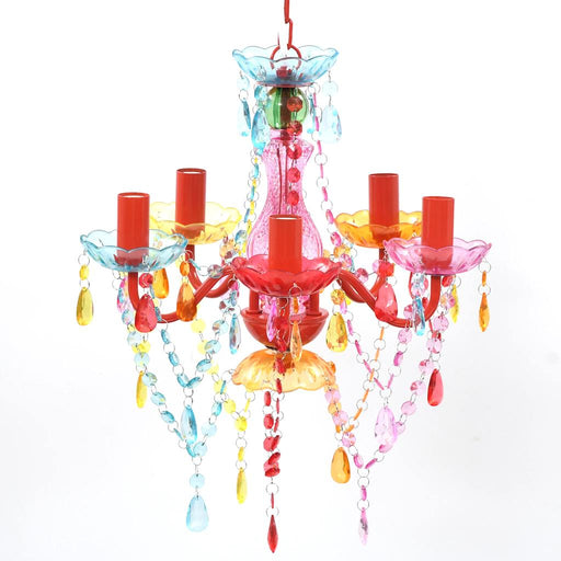 Lustră Cristal Artificial pentru 5 becuri Multicoloră - WALTI WALTI