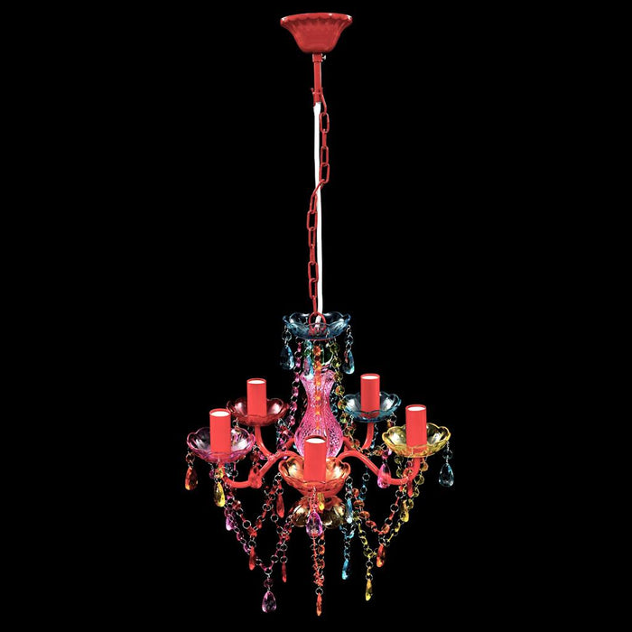 Lustră Cristal Artificial pentru 5 becuri Multicoloră - WALTI WALTI