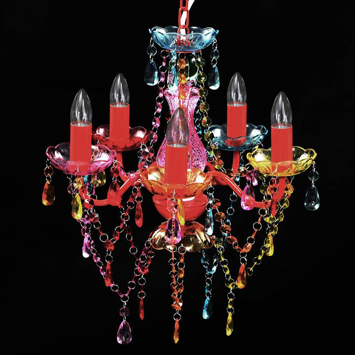 Lustră Cristal Artificial pentru 5 becuri Multicoloră - WALTI WALTI