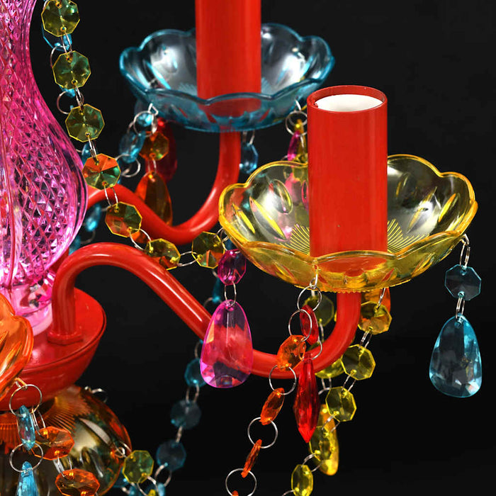 Lustră Cristal Artificial pentru 5 becuri Multicoloră - WALTI WALTI