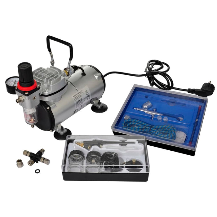 Set compresor aerograf cu 2 pistoale - WALTI WALTI