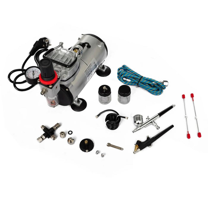 Set compresor aerograf cu 2 pistoale - WALTI WALTI