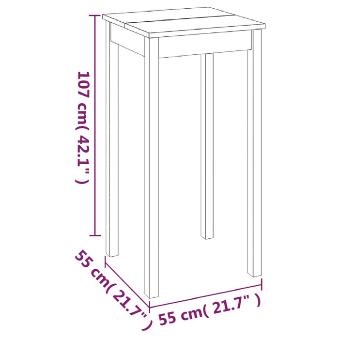Masă de bar din MDF, negru, 55 x 55 x 107 cm - WALTI WALTI