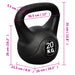 Greutate tip bilă cu mâner Kettlebell, 20 kg - WALTI WALTI