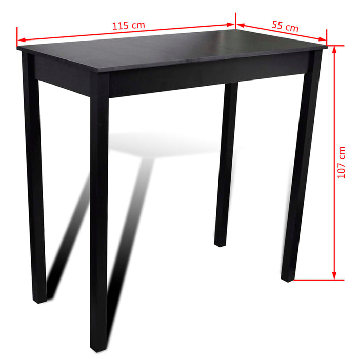 Masă de bar cu 2 scaune de bar negre - WALTI WALTI
