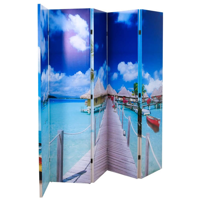 Paravan de cameră pliabil, 200 x 170 cm, plajă - WALTI WALTI
