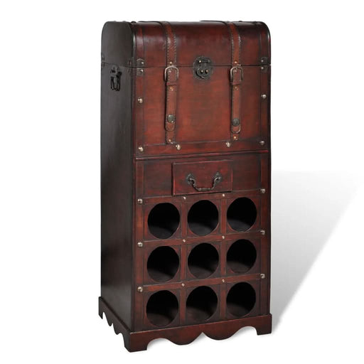 Suport sticle vin pentru 9 sticle, lemn, spațiu de depozitare - WALTI WALTI