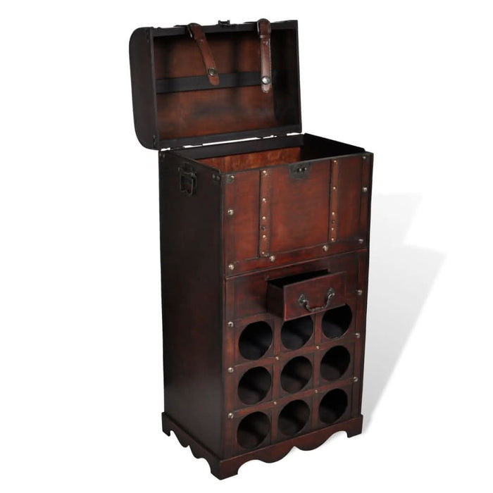 Suport sticle vin pentru 9 sticle, lemn, spațiu de depozitare - WALTI WALTI