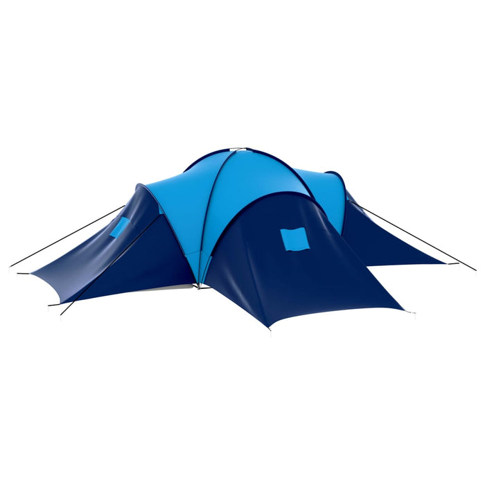 Cort camping textil, 9 persoane, albastru închis și albastru - WALTI WALTI