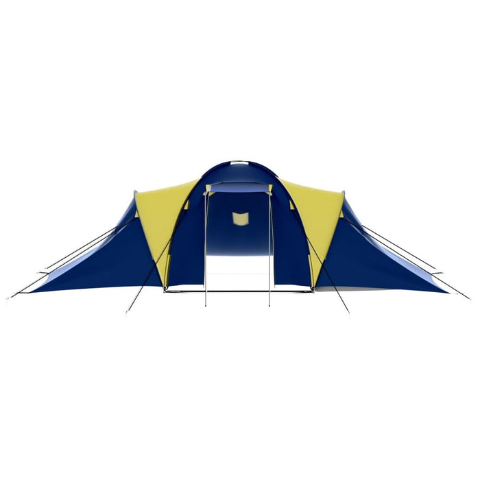 Cort camping material textil, 9 persoane, albastru și galben - WALTI WALTI