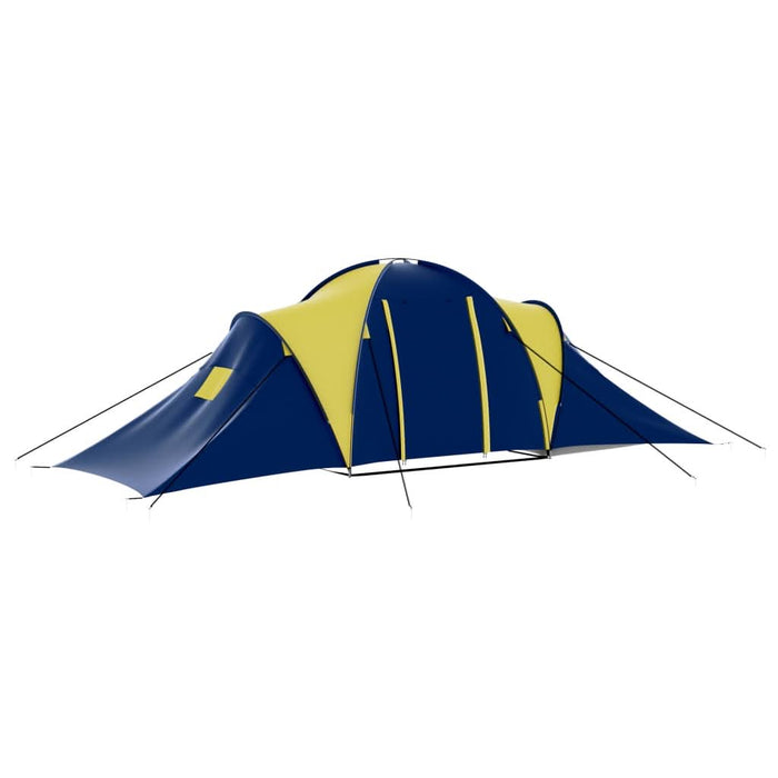 Cort camping material textil, 9 persoane, albastru și galben - WALTI WALTI