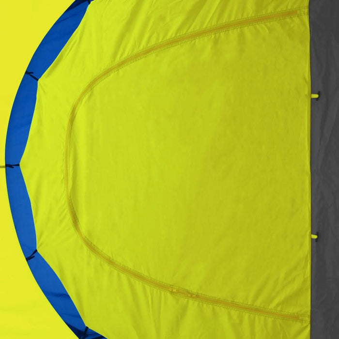 Cort camping material textil, 9 persoane, albastru și galben - WALTI WALTI