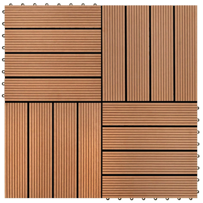 Plăci pentru Deck 11 pcs Maro 30 x 30 cm Lemn compozit - WALTI WALTI