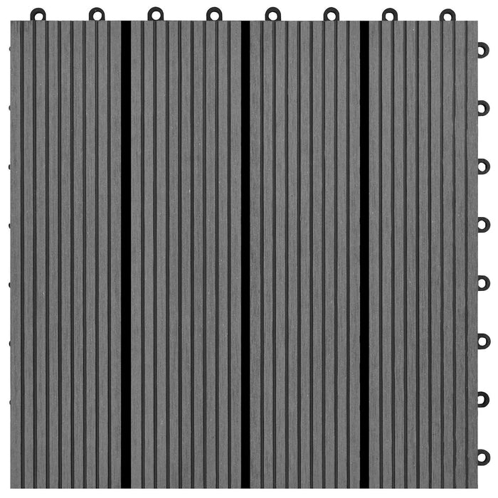 Plăci pentru Deck 11 pcs Gri 30 x 30 cm Lemn compozit - WALTI WALTI
