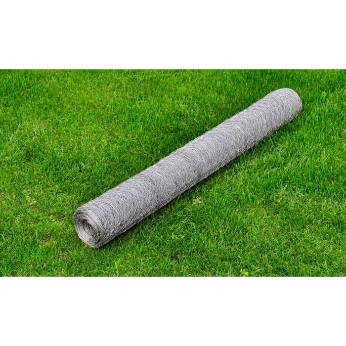 Plasă de sârmă găini, argintiu, 25 x 0,5 m, oțel galvanizat - WALTI WALTI
