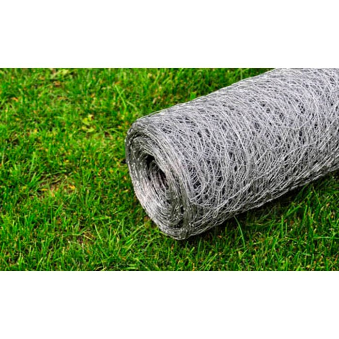 Plasă de sârmă găini, argintiu, 25 x 0,5 m, oțel galvanizat - WALTI WALTI